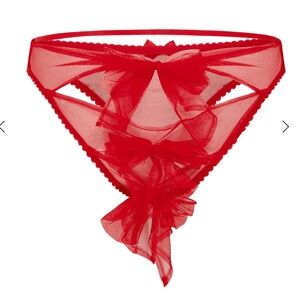 NWT Agent Provocateur Danika Ouvert Brief Red Bow 5 XL